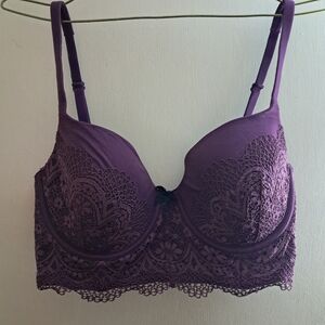 Victoria's Secret Deep Purple Lace Bra